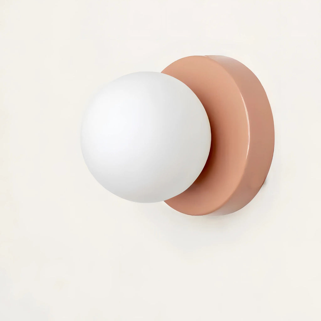 Minimalistisk Væglampe i Glas - Opalglaskugle med Rundt Design 9
