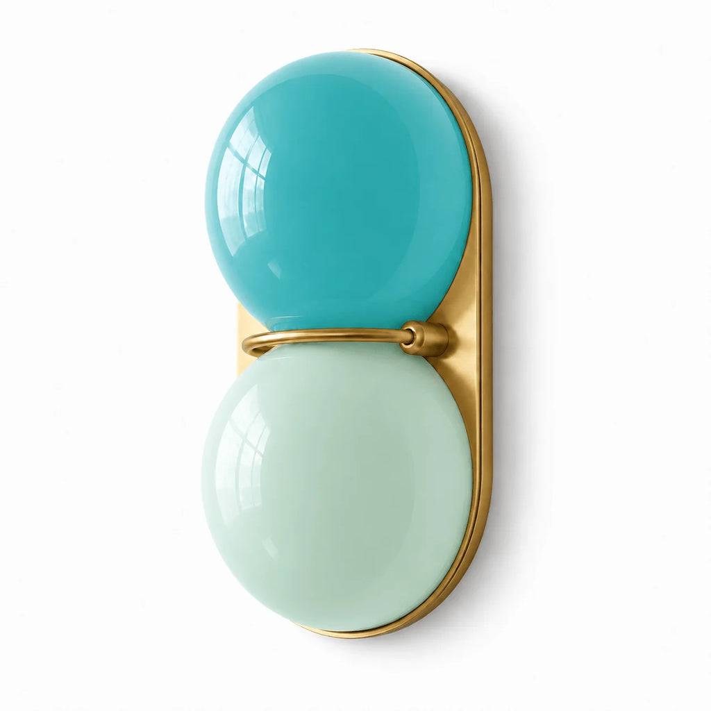 Moderne Glasvæglampe med To Kugleformede Skærme – Elegant Belysning 12