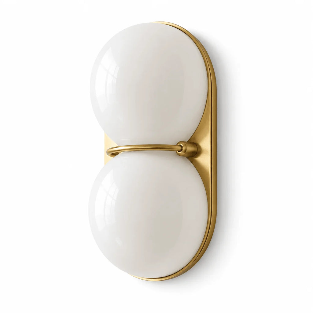 Moderne Glasvæglampe med To Kugleformede Skærme – Elegant Belysning 14