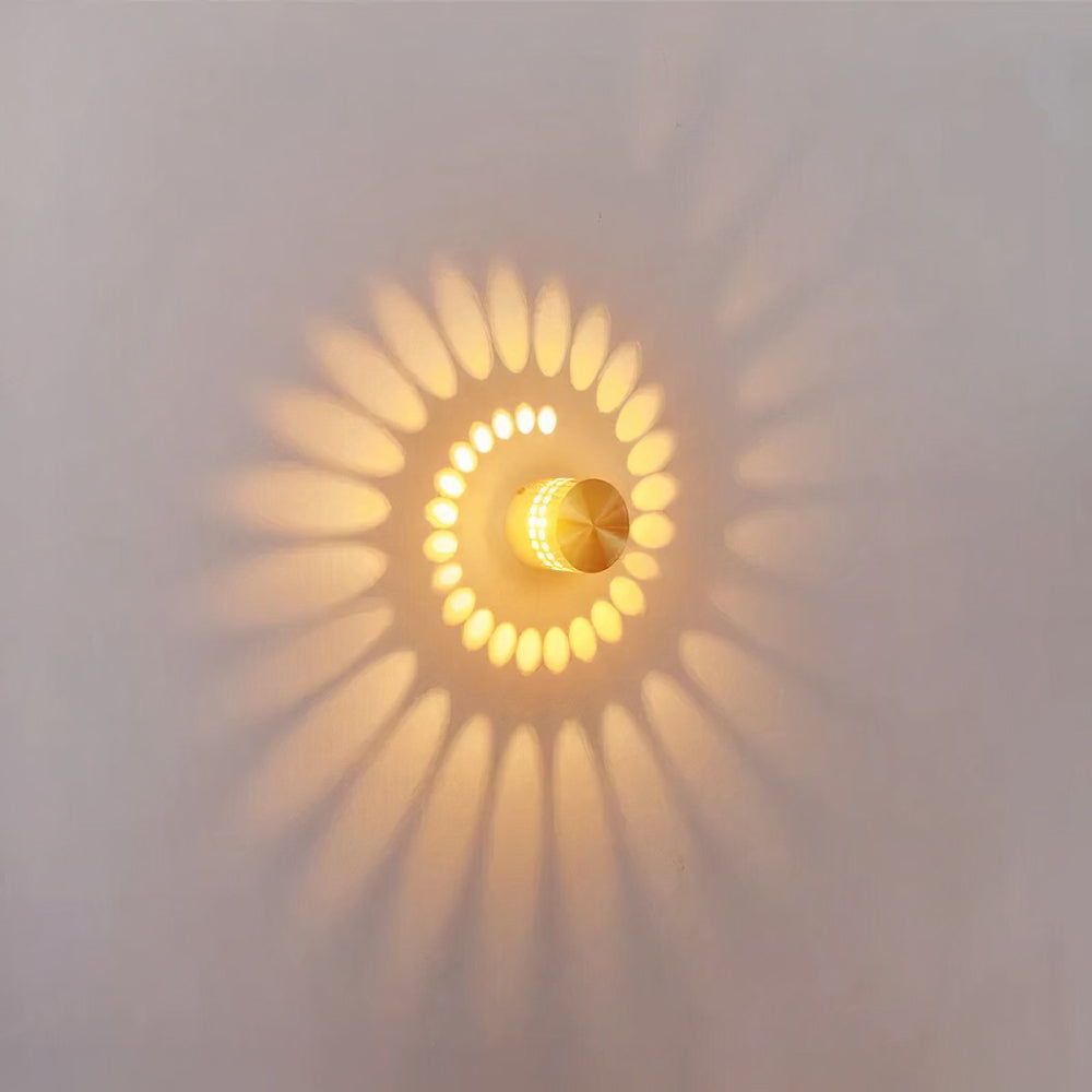 Moderne LED Væglampe - Spiralformet Lysmønster 1