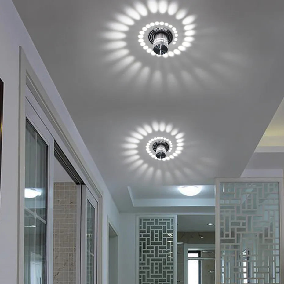 Moderne LED Væglampe - Spiralformet Lysmønster 4