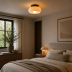 Moderne Loftlampe Bauhaus - Cremefarvet Glas med Metalbund 12
