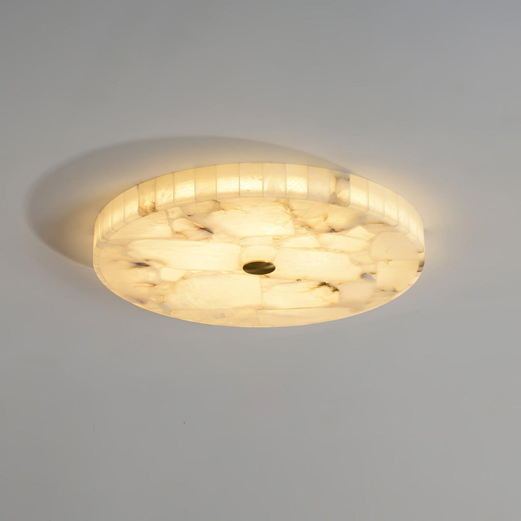 Moderne Loftlampe i Alabast - Hvid og Guld Elegant Design 0
