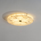 Moderne Loftlampe i Alabast - Hvid og Guld Elegant Design 0
