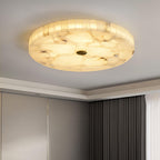 Moderne Loftlampe i Alabast - Hvid og Guld Elegant Design 2
