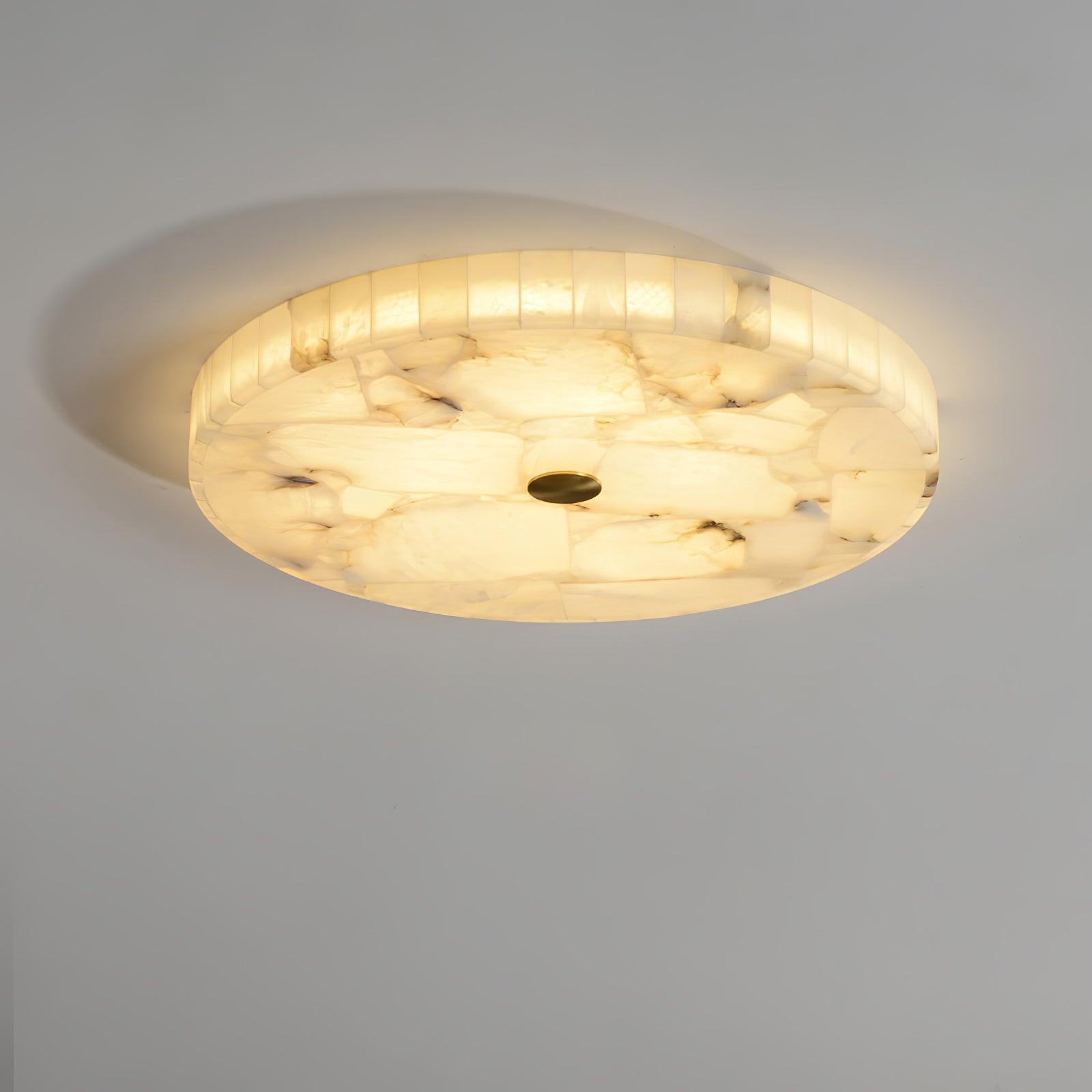 Moderne Loftlampe i Alabast - Hvid og Guld Elegant Design 3
