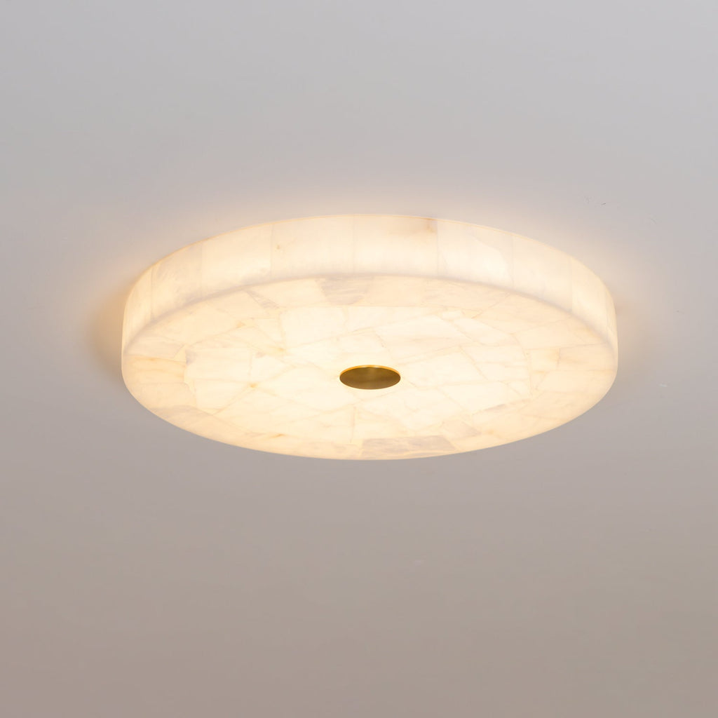Moderne Loftlampe i Alabast - Hvid og Guld Elegant Design 4
