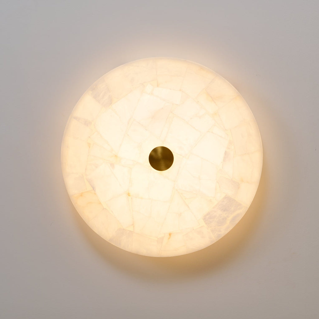 Moderne Loftlampe i Alabast - Hvid og Guld Elegant Design 5
