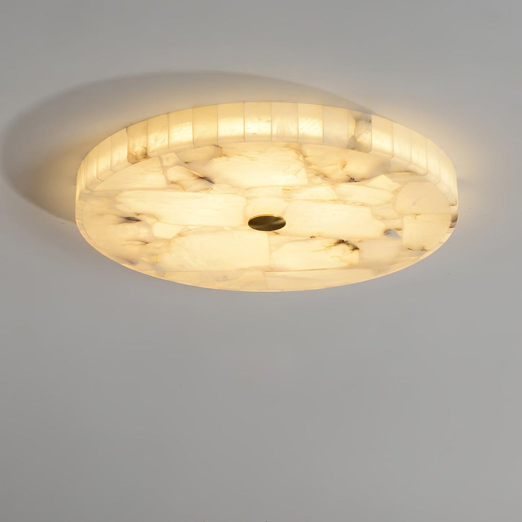 Moderne Loftlampe i Alabast - Hvid og Guld Elegant Design 9
