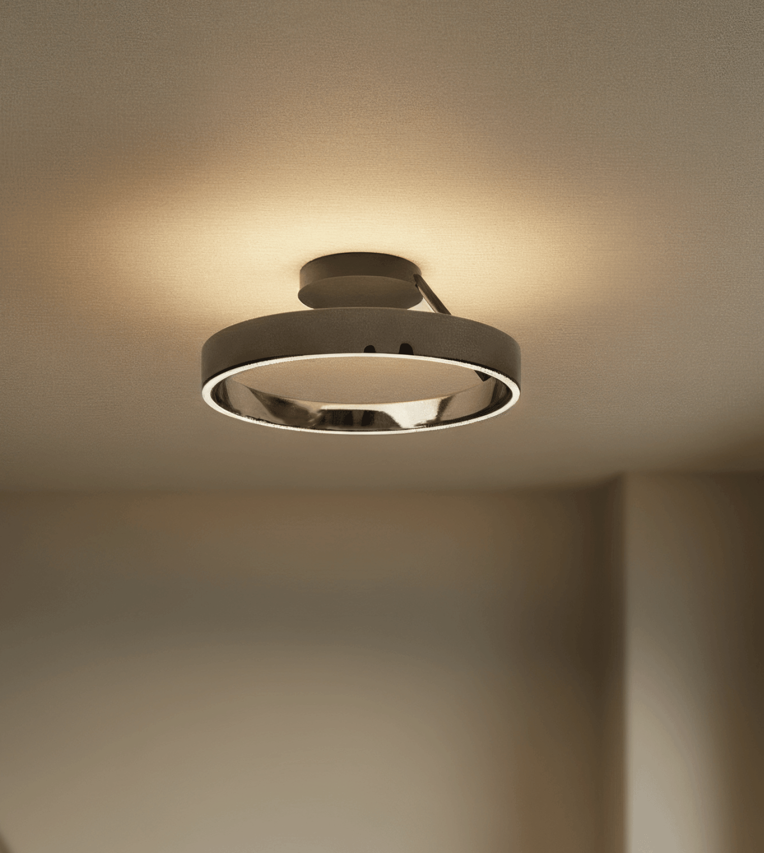 Moderne Loftlampe i Aluminium - Svævende Ringdesign med Justerbar Lysstyrke 10