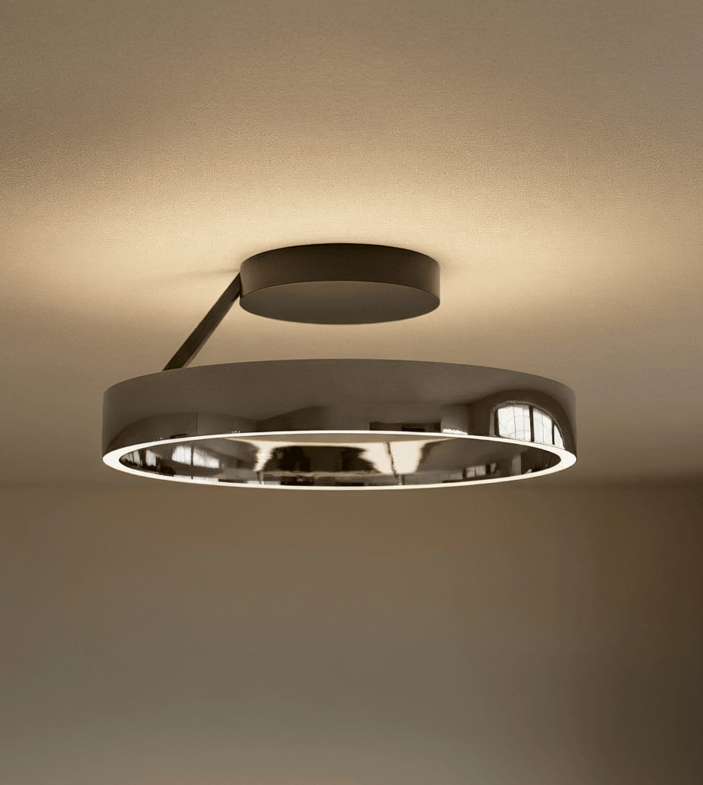 Moderne Loftlampe i Aluminium - Svævende Ringdesign med Justerbar Lysstyrke 8