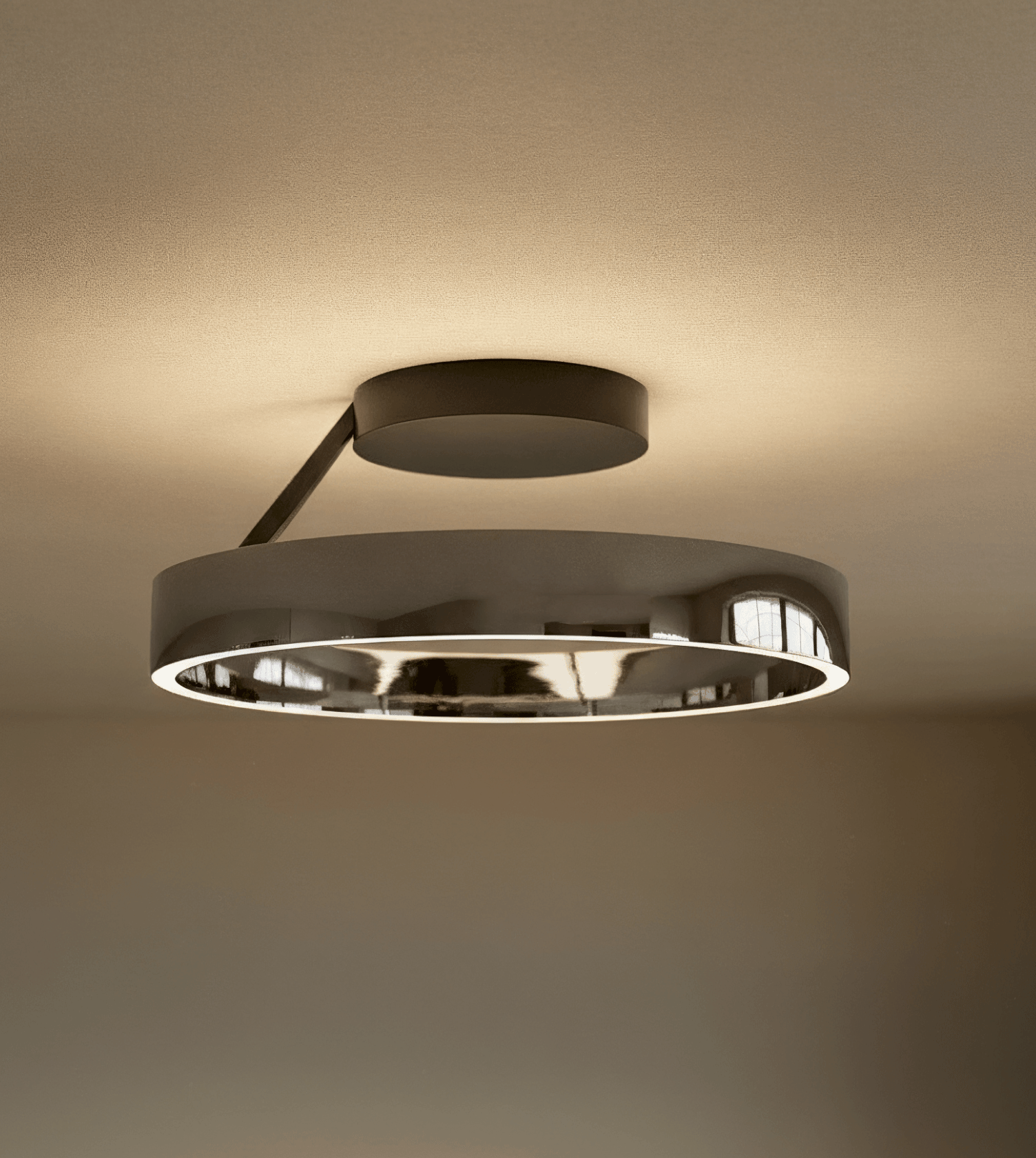 Moderne Loftlampe i Aluminium - Svævende Ringdesign med Justerbar Lysstyrke 8