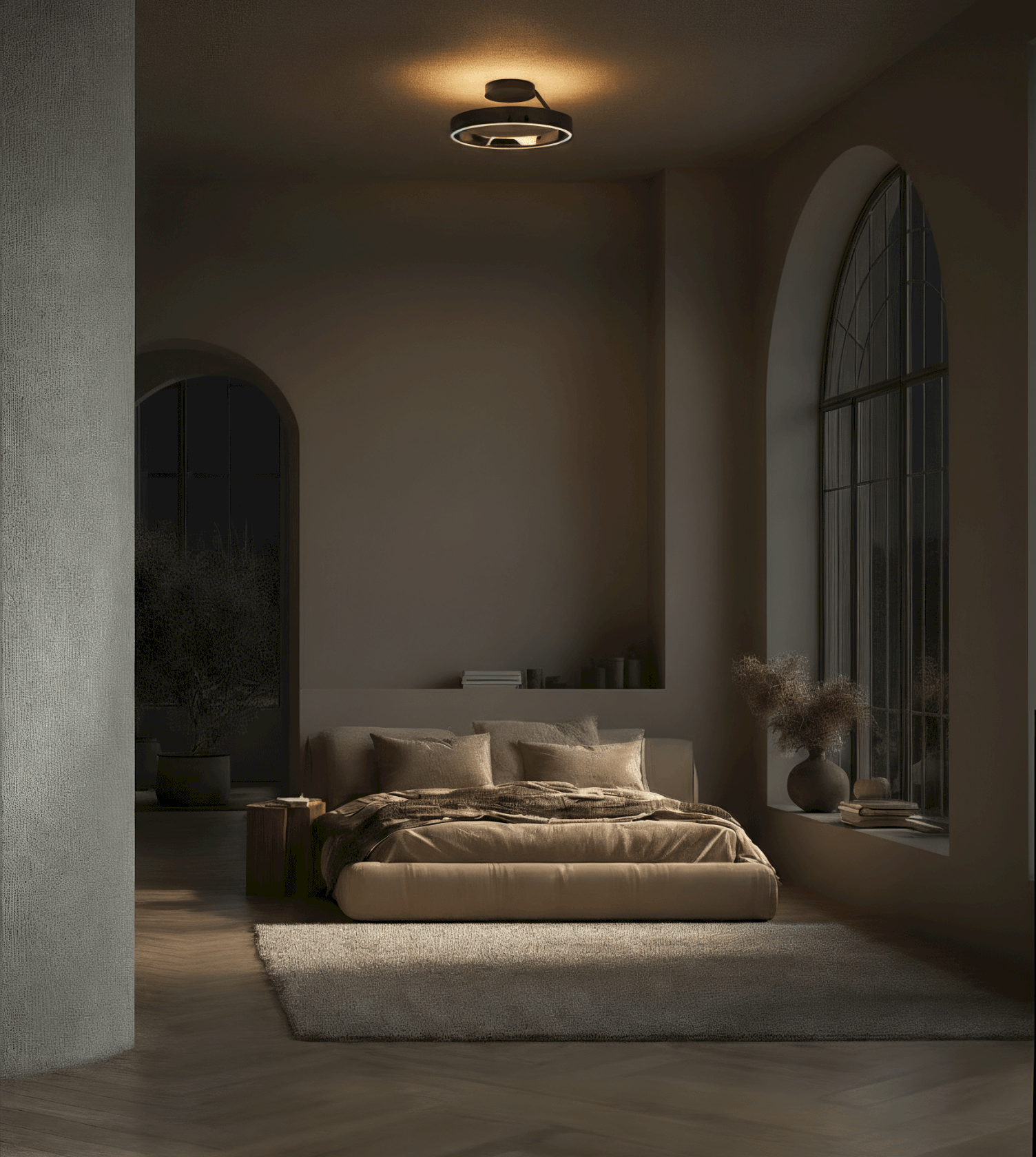 Moderne Loftlampe i Aluminium - Svævende Ringdesign med Justerbar Lysstyrke 9