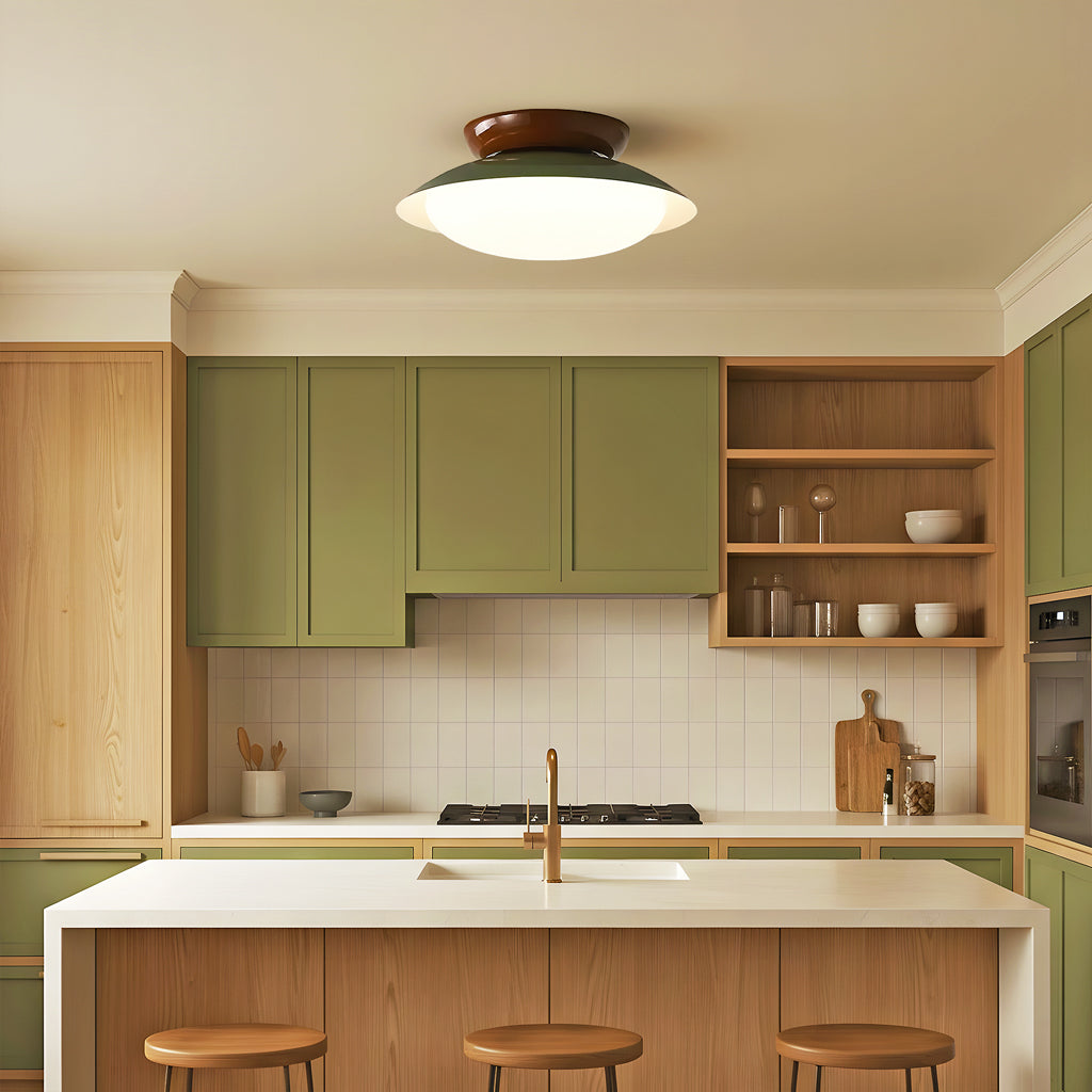 Moderne Loftlampe med Frostet Kuppel – Elegant Belysning til Stilfuld Indretning 4