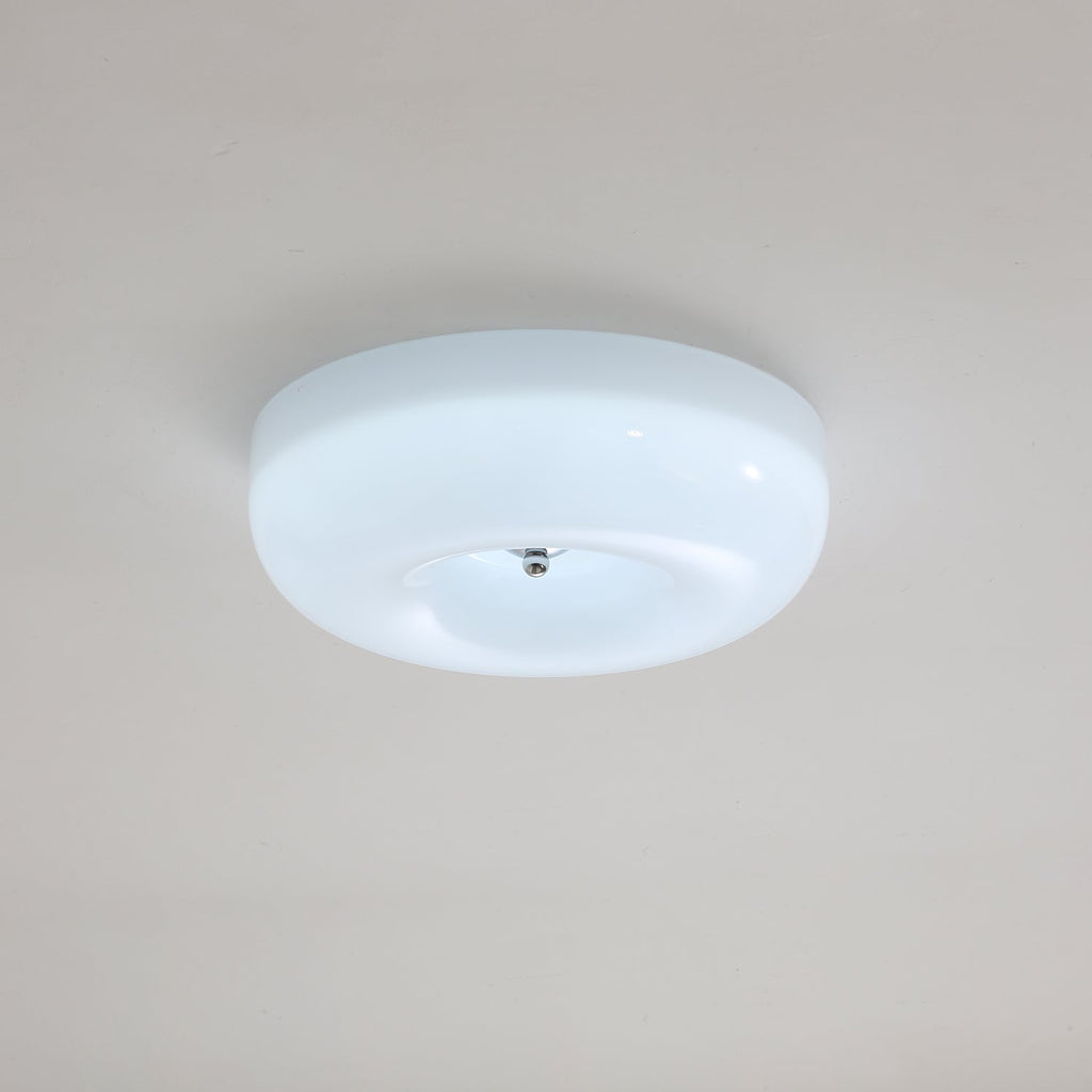 Moderne Loftslampe i Glas - Hvirvlende Mønster med Krom Detaljer 10