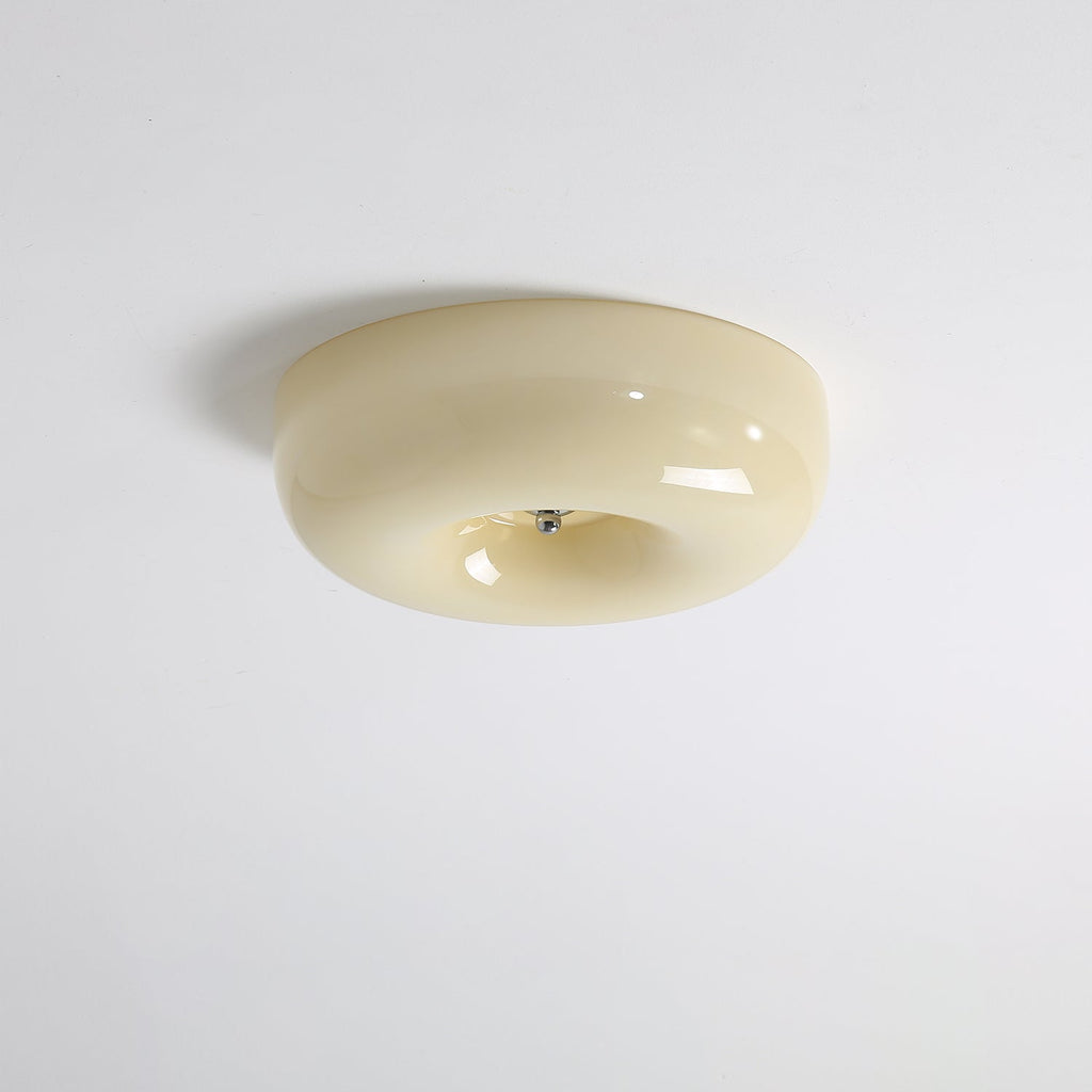 Moderne Loftslampe i Glas - Hvirvlende Mønster med Krom Detaljer 11