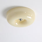 Moderne Loftslampe i Glas - Hvirvlende Mønster med Krom Detaljer 8