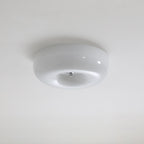 Moderne Loftslampe i Glas - Hvirvlende Mønster med Krom Detaljer 9