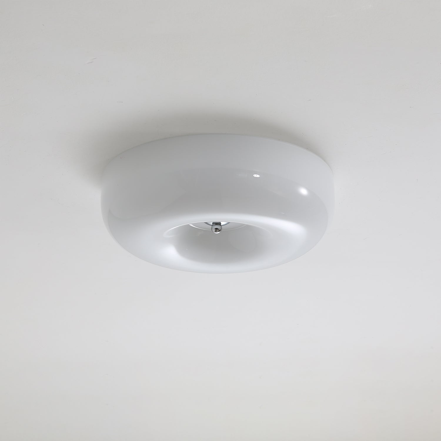 Moderne Loftslampe i Glas - Hvirvlende Mønster med Krom Detaljer 9