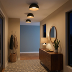 Moderne Loftslampe med Traelook Indvendig Daempbar LED 1