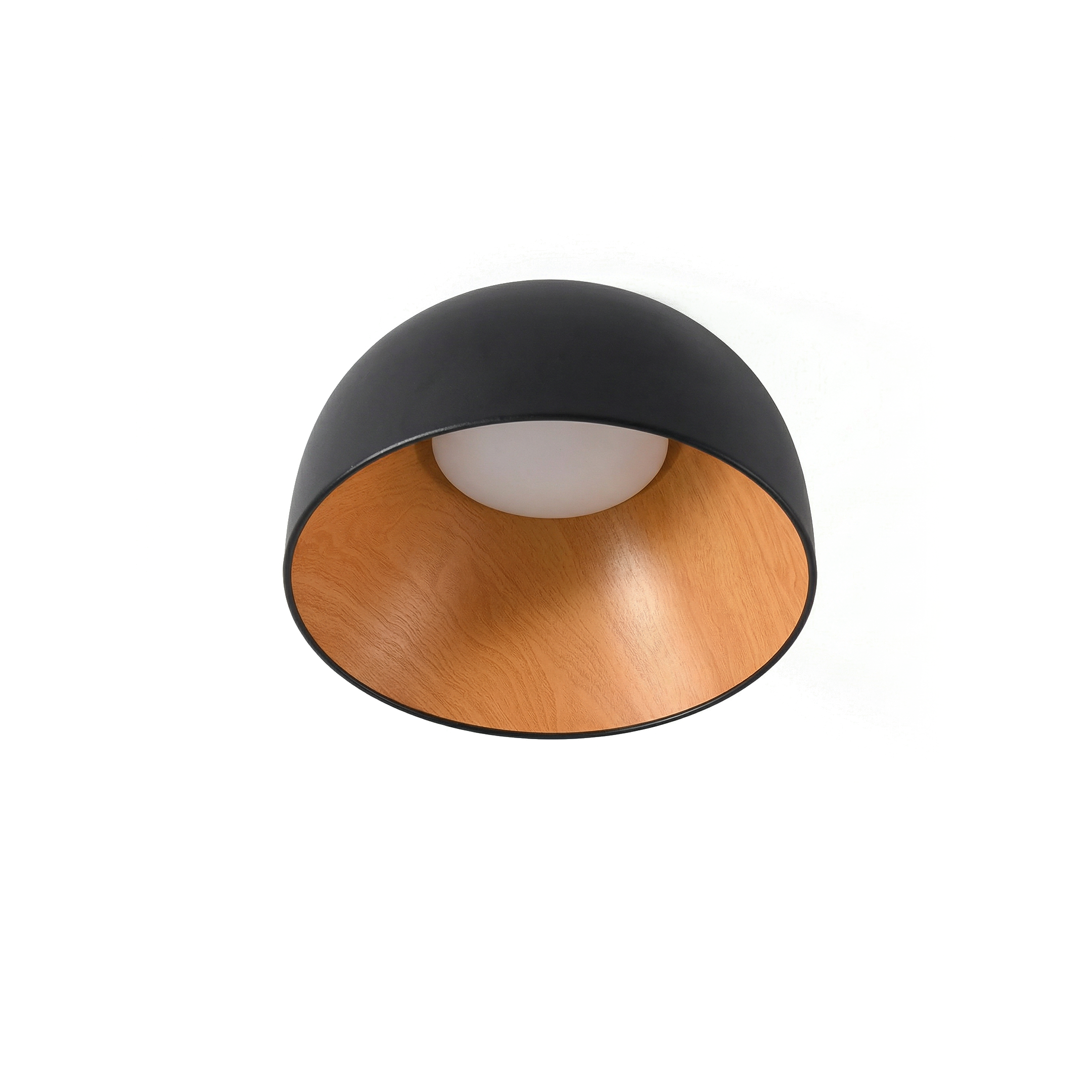 Moderne Loftslampe med Traelook Indvendig Daempbar LED 3