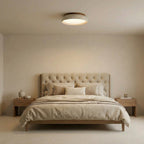 Moderne Rund Loftslampe i Travertin – Elegant Design med Blødt Lys 10