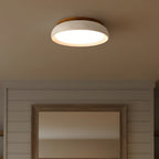 Moderne Rund Loftslampe i Travertin – Elegant Design med Blødt Lys 2