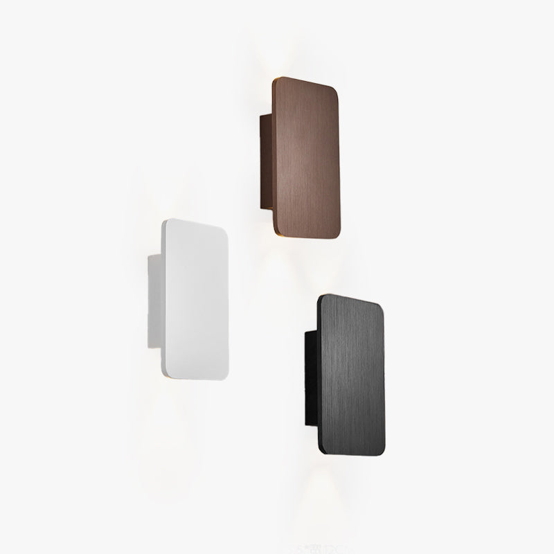 Moderne Væglampe i Metal - Rektangulær Design med Op- & Nedlys 7
