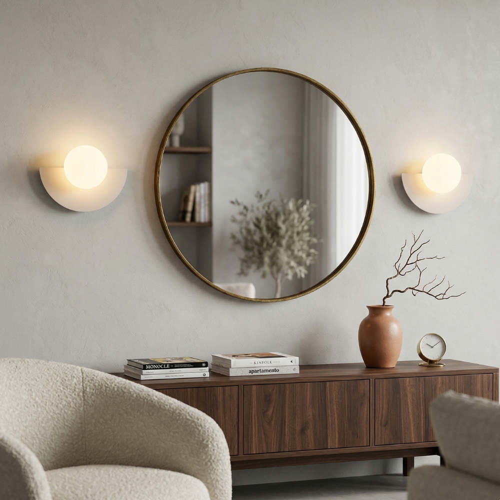 Nordic LED Væglampe - Halvrund Minimalistisk Design 0
