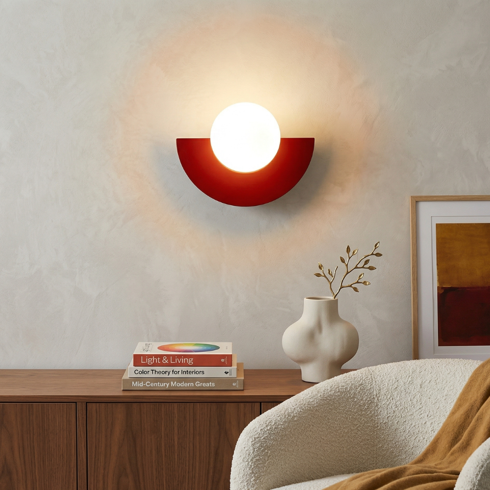 Nordic LED Væglampe - Halvrund Minimalistisk Design 5

