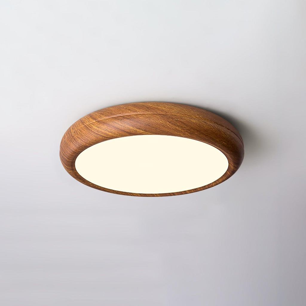 Nordic Loftlampe - Rund Trælook med Akrylfinish 0
