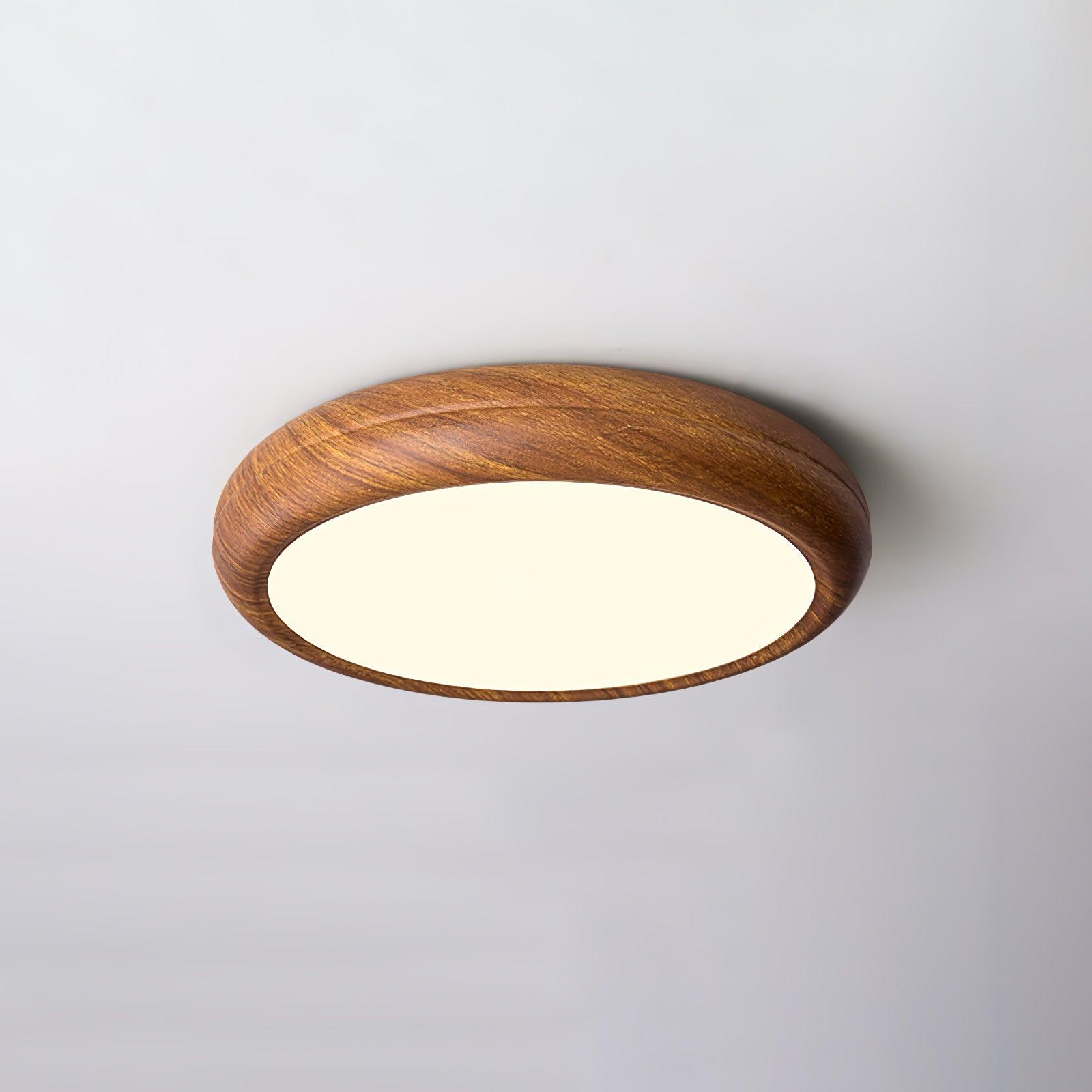 Nordic Loftlampe - Rund Trælook med Akrylfinish 0
