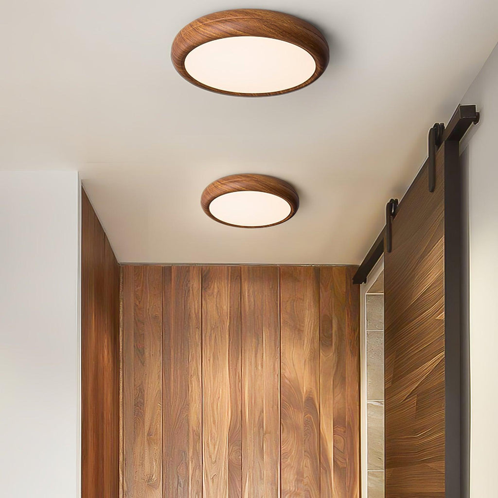 Nordic Loftlampe - Rund Trælook med Akrylfinish 3
