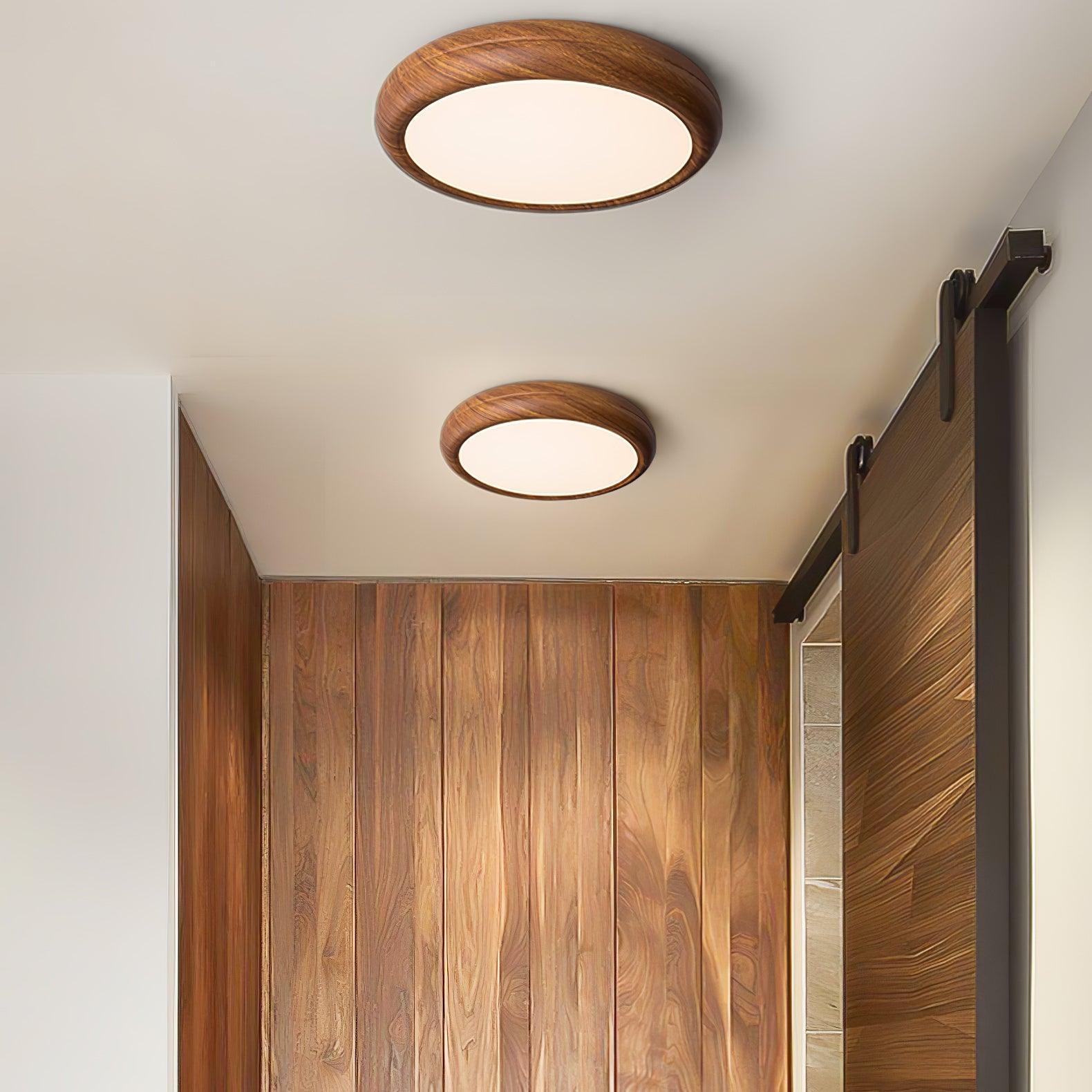 Nordic Loftlampe - Rund Trælook med Akrylfinish 3
