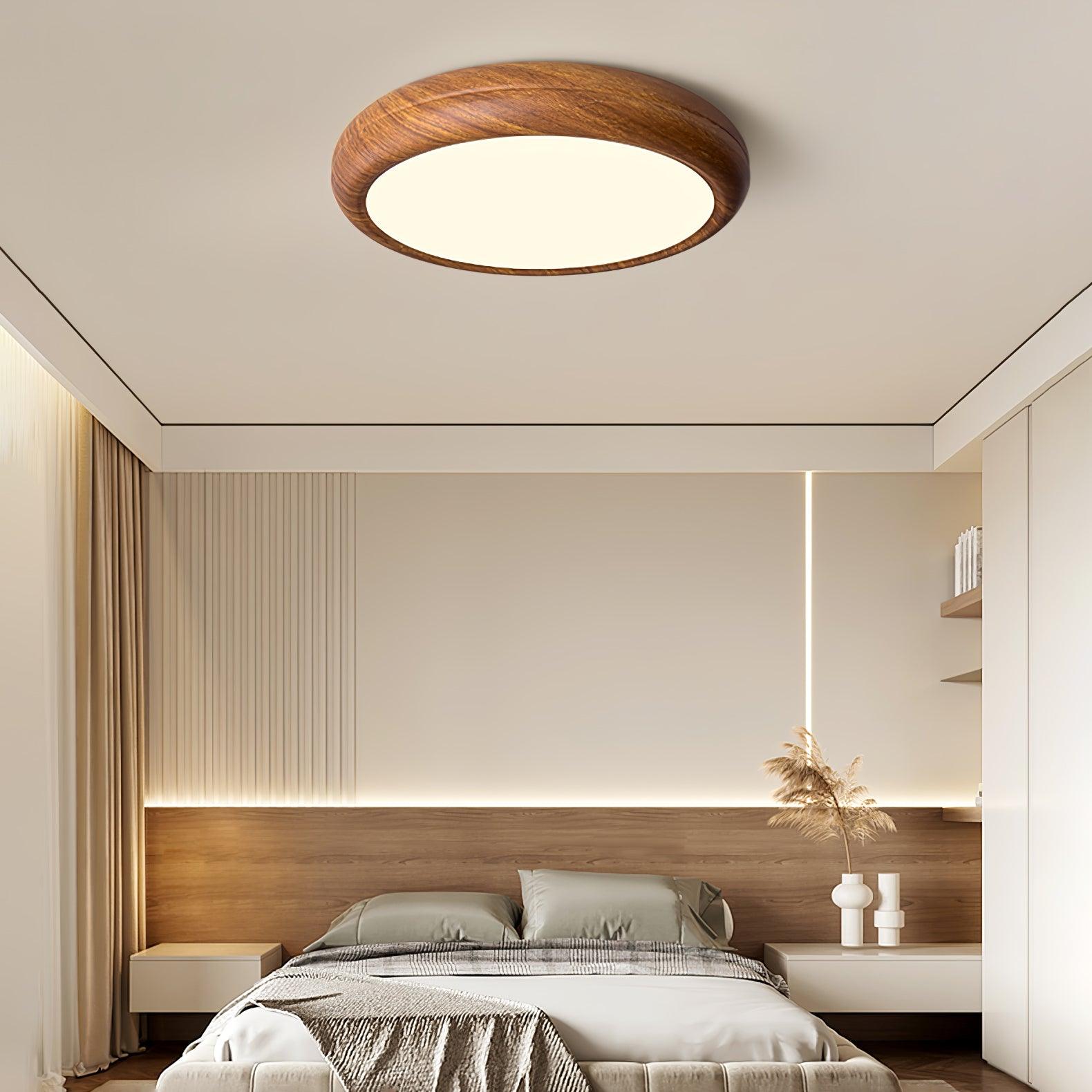Nordic Loftlampe - Rund Trælook med Akrylfinish 4
