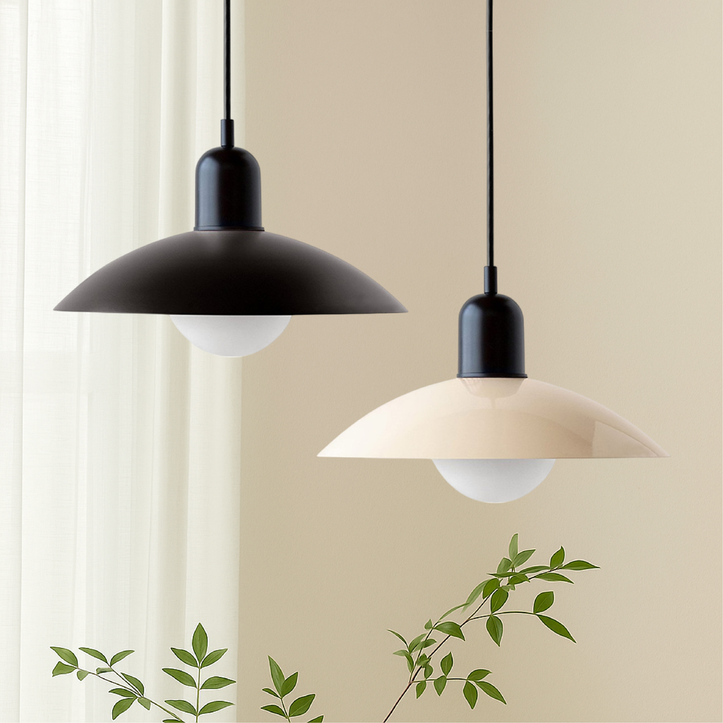 Nordic Loftlampe i Metal - Buet Skærm Justerbar Højde 0

