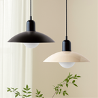 Nordic Loftlampe i Metal - Buet Skærm Justerbar Højde 0
