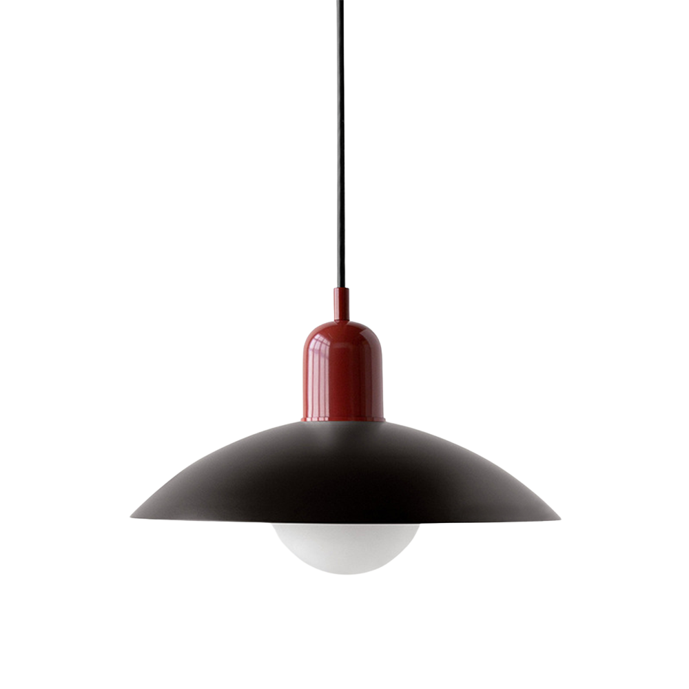 Nordic Loftlampe i Metal - Buet Skærm Justerbar Højde 17