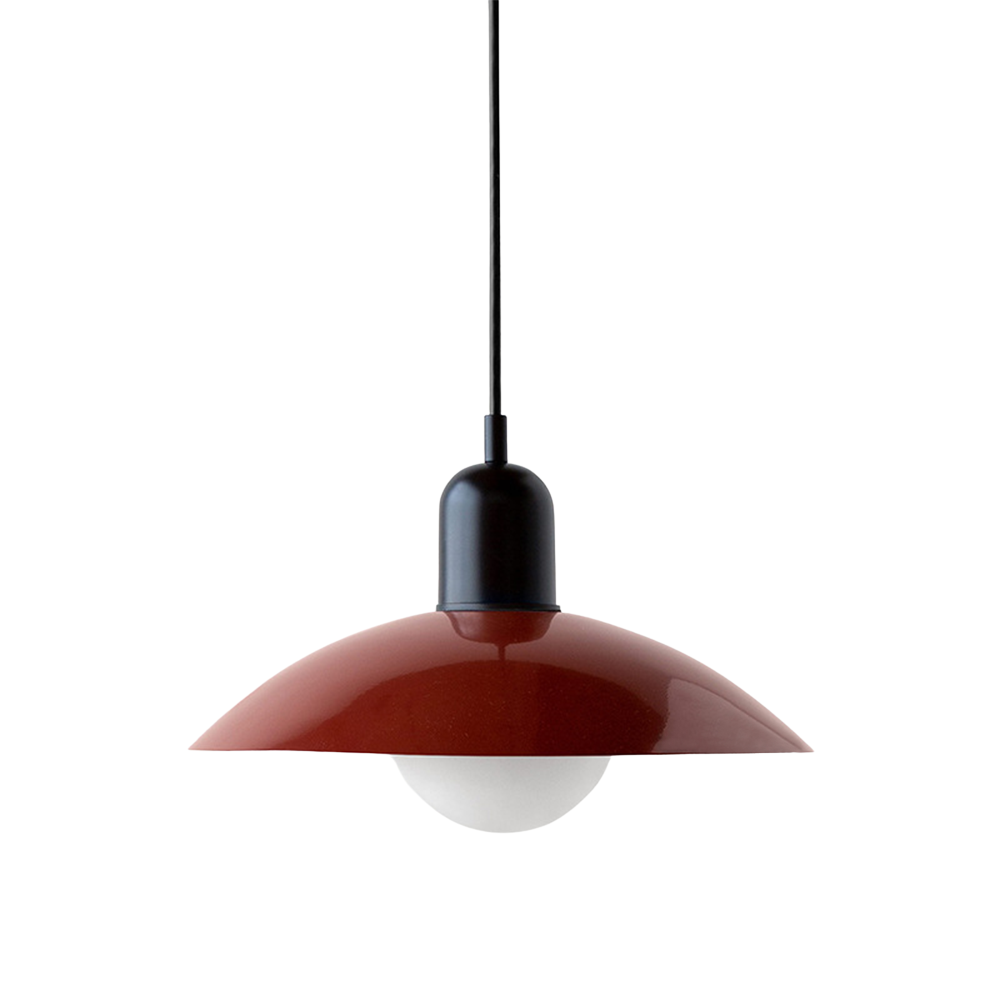 Nordic Loftlampe i Metal - Buet Skærm Justerbar Højde 22