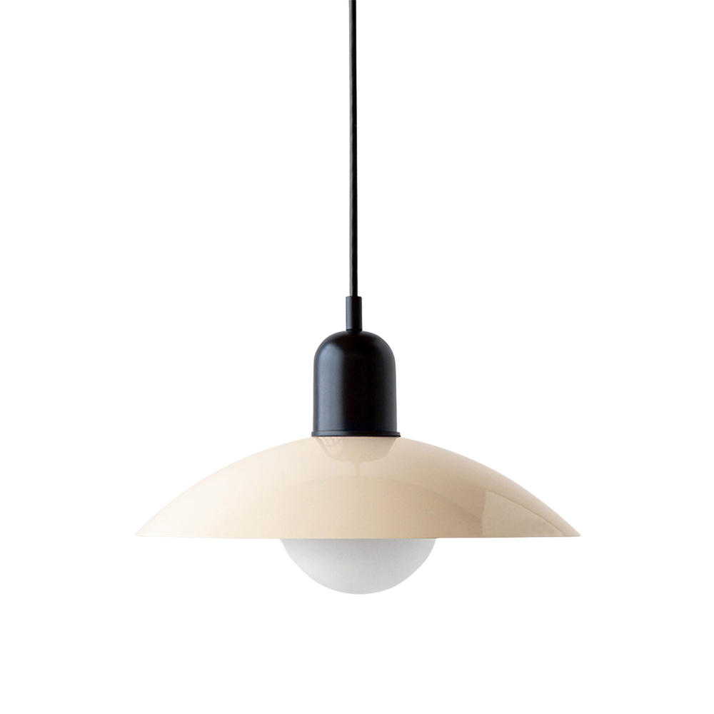 Nordic Loftlampe i Metal - Buet Skærm Justerbar Højde 24