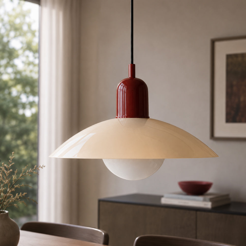 Nordic Loftlampe i Metal - Buet Skærm Justerbar Højde 28