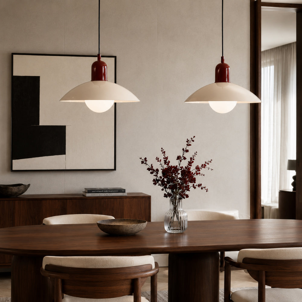Nordic Loftlampe i Metal - Buet Skærm Justerbar Højde 31