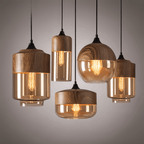 Nordisk Loftlampe – Retro Glasdesign med Justerbar Højde og Hygge Belysning 1