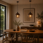Nordisk Loftlampe - Retro Glasdesign med Justerbar Højde og Hygge Belysning 9
