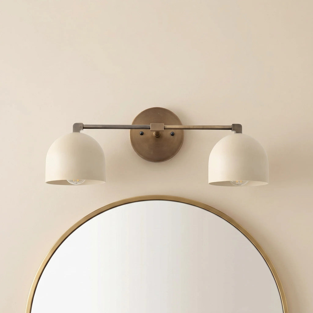 Nordisk Metal Væglampe – Dyb Rund Design i Mat Sort til Elegant Belysning 0
