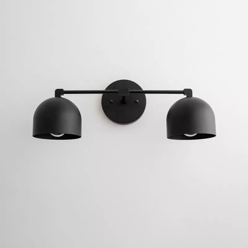 Nordisk Metal Væglampe – Dyb Rund Design i Mat Sort til Elegant Belysning 14