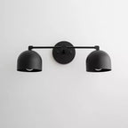 Nordisk Metal Væglampe – Dyb Rund Design i Mat Sort til Elegant Belysning 14