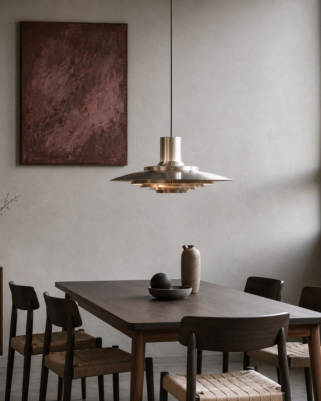 Nordisk Pendel Lampe - Lagdelt Design i Aluminium 2
