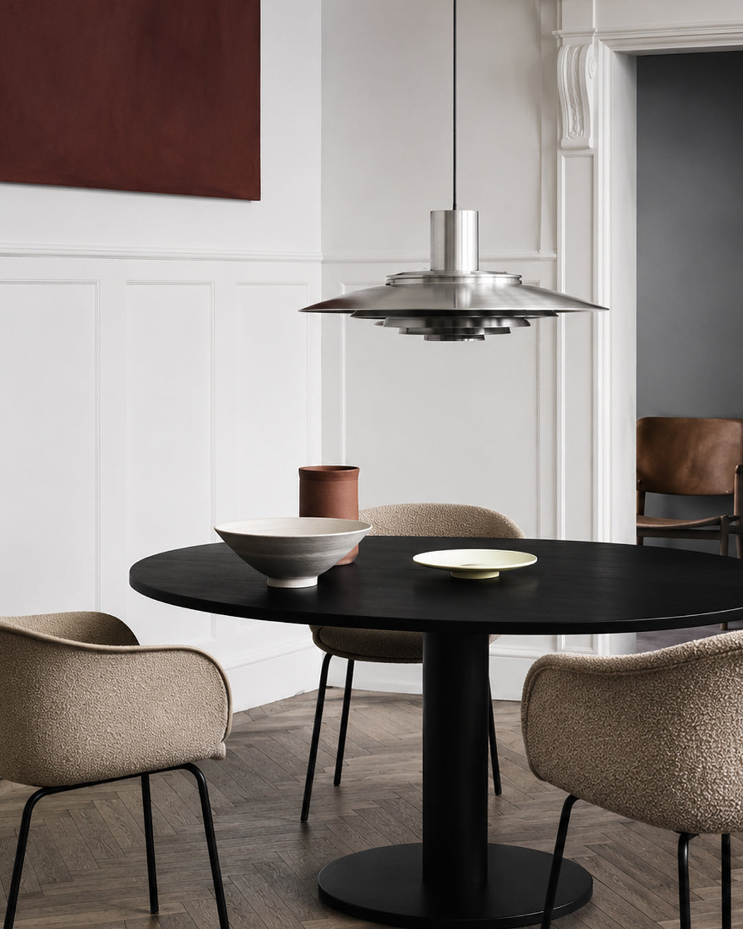 Nordisk Pendel Lampe - Lagdelt Design i Aluminium 3
