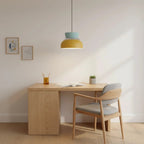 Nordisk Pendel Lampe til Spisebord - Farverige Skåle i Lagdelt Design 10
